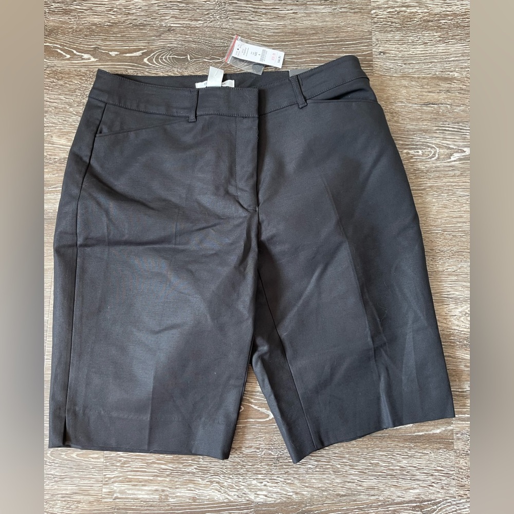 White House Black Market Black Tailored Bermuda Shorts